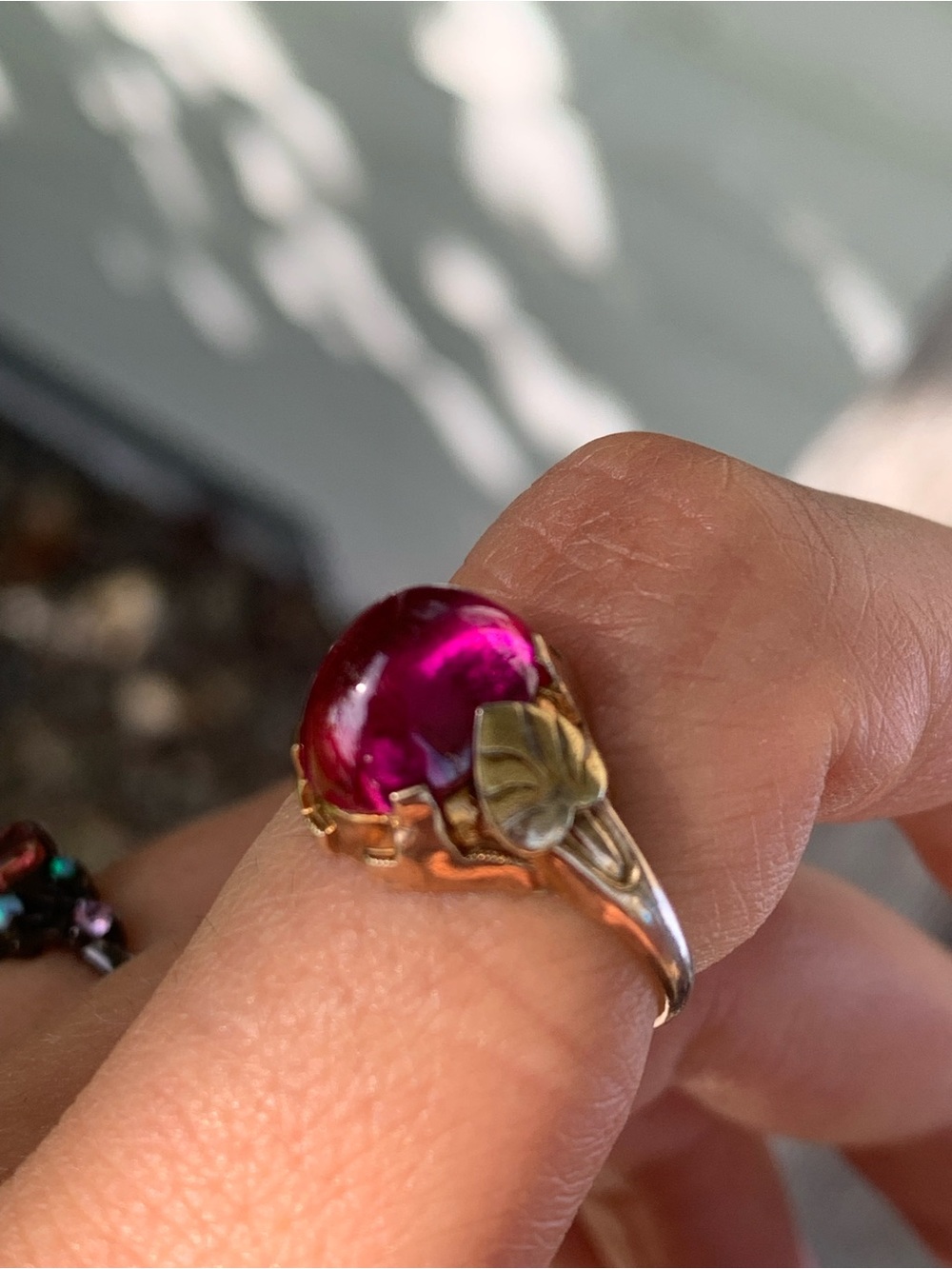 10k vintage ruby ring - Picture 4 of 11